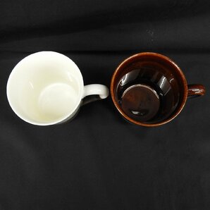 1円～【美品】LEXUS レクサス マグカップ 美濃焼 白・茶 ペア(2客)セット 箱付 11529703 0327の画像3