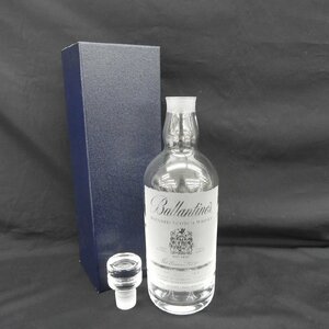 【未使用品/保管品】Ballantine's バランタイン クリスタルデキャンタ 高さ：25cm 栓/箱付 11518459 0324