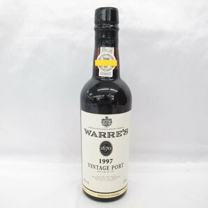 1円～ 【未開栓】WARRE'S ワレ ヴィンテージ・ポート 1997 ハーフボトル ポートワイン 375ml 20% 11532841 0331の画像1