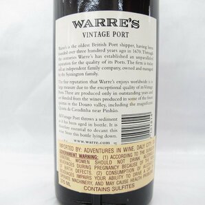 1円～ 【未開栓】WARRE'S ワレ ヴィンテージ・ポート 1997 ハーフボトル ポートワイン 375ml 20% 11532841 0331の画像4