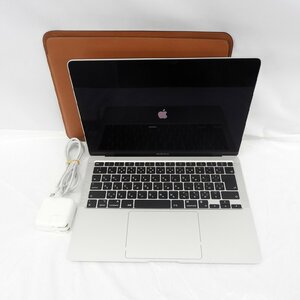 【中古品】Apple アップル ノートPC MacBook Air 2020 シルバー 13インチ A2337 M1/8GB/SSD256GB/おまけレザーケース付 11539872 0402