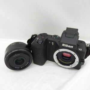 1円～【ジャンク品】Nikon ニコン ミラーレス一眼レフカメラ Nikon1 V2 +18.5ｍｍ レンズセット ※動作未確認 11394953 0402