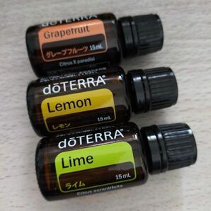  3点セット doTERRA ドテラ エッセンシャルオイル レモン ライム グレープフルーツ