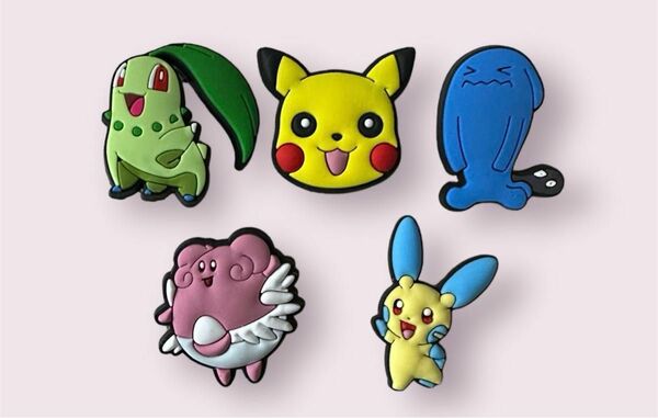 【新品】ポケモン　ジビッツ　5点セット　クロックス　サンダルアクセサリー