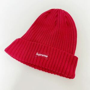 Supreme シュプリーム スモールボックスロゴ ビーニー ニット帽 レッド 中古