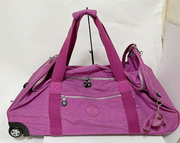 Kipling キプリング 2way キャリーバッグ ボストン パープル 中古 