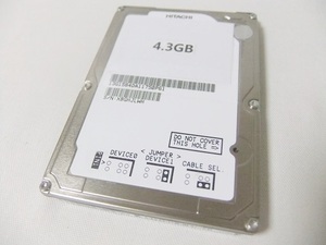 希少【保証付・送料185円～】NEC製 PC-98ノートシリーズ用内蔵2.5インチIDE HDD4.3GB 信頼の日立製 予備やバックアップに 動作確認済