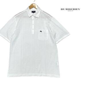 ★極美品 BURBERRY GOLF バーバリーゴルフ 日本製 シャドーチェック 半袖 ポロシャツ LLサイズ★