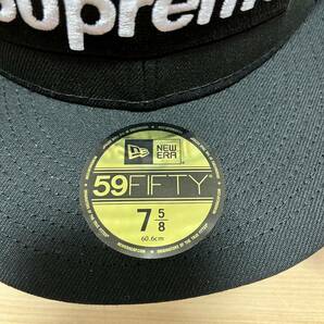 未使用 7-5/8 22ss Supreme Box Logo Mesh Back New Era Black タグ ステッカー付 Supreme Online 購入 シュプリーム キャップ ニュー エラの画像4