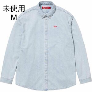 未使用 24ss Supreme Small Box Shirt Washed Blue size:M タグ ステッカー付 Supreme Online 購入 シュプリーム スモール ボックス シャツ