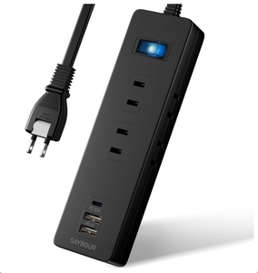 SAYBOUR 電源タップ 延長コード 3.5m長 AC x 6個口 ／ USB x 3ポート 一括スイッチ付き PSE認証品 新品 送料込み