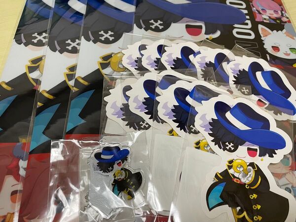 CRスクラッチcrazyraccoon第一弾Mondo14点セットC賞アクリルキーホルダークリアファイルステッカーDMMモンドさん