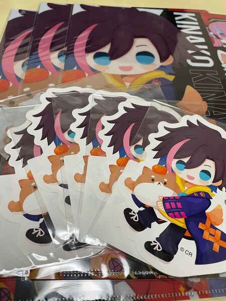 CRスクラッチcrazyraccoon第一弾第1弾Kinako8点セットD賞クリアファイルE賞ステッカーDMMスクラッチきなこさん