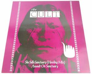 UK盤12incシングル　The Cult　She Sells Sanctuary (Howling Mix) / Assault On Sanctuary　Beggars Banquet-beg135tp 1985年　ザ・カルト