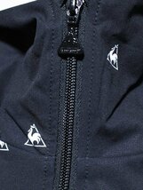 le coq sportif ルコック ロゴ フード付 ナイロン風 ジップ ジャージジャケット 黒 M_画像2