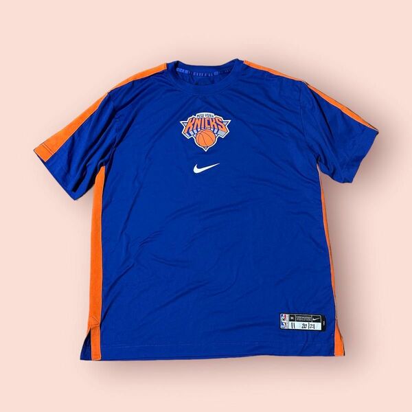 ニューヨークニックスNIKE NBAワームアッププラクティスTシャツ選手支給品サイズmt