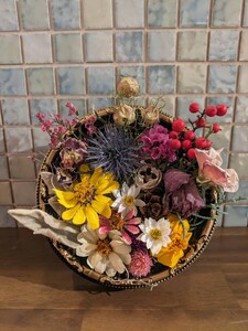  postage included! dry flower *. flower .... frame arrangement * Erin ju-m nigella Christmas rose Ram z year thousand day .