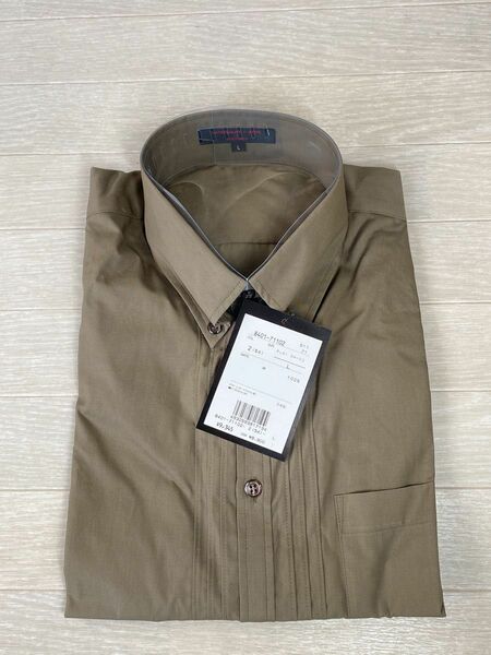 新品未使用 定価9000円 ビジネスシャツ ドレスシャツ 長袖シャツ ドレスシャツ Lサイズ