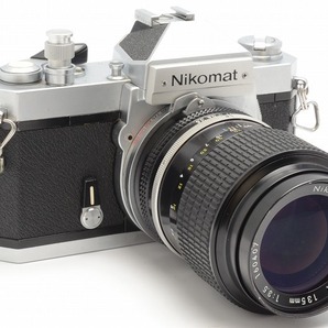 ★良品★ Nikon Nikomat FT2 + NIKKOR 135mm F3.5 body lens ニコン ニコマート ボディ レンズ 完動 ◆593の画像2