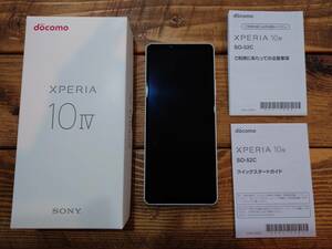 [ не использовался товар ]XPERIA10 Ⅳ docomo SO-52C белый ① вместе покупка settled 