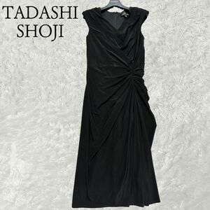 タダシショージ　TADASHISHOJI ドレープワンピース　ノースリーブ　