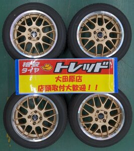 【大田原店】★中古ホイールタイヤセット★ROZZA★15x6.5J+45 4H100★BRIDGSTONE★ブリヂストン★ネクストリー★185/55R15★19年製★