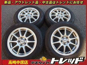 高崎中居店 中古サマータイヤセット ◎2021年製◎ Deplex 15インチ 6.0J +45 5穴 PCD100 × ブリヂストン エコピア NH200C 175/65R15