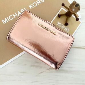 新品 MICHAEL KORS 折り財布 ピンク 二つ折り財布