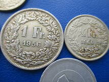 スイス★CH★銀貨５枚★50￠～１ Fr.★1945～1960年★ASW= 14.5g_画像6
