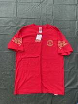 レア 新品 タグ付 00s Y2K マンチェスターユナイテッド ラメプリント 公式 Tシャツ 赤 MANCHESTER UNITED デッドストック サッカーシャツ_画像5