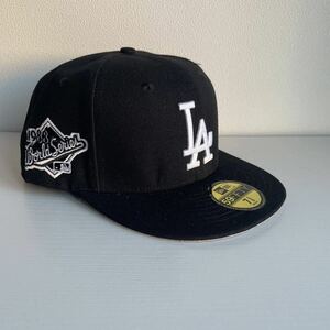 新品　帽子　野球　ドジャース キャップ　7 3/8 NBA キャップ　刺繍ロゴ　59FIFTY LA 大人用　ブラック　90s 大谷翔平
