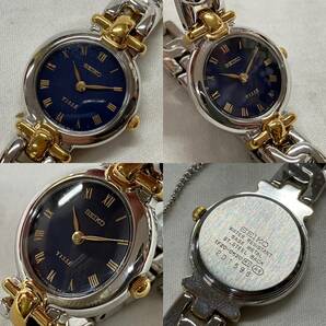 カイ 【ジャンク品】 SEIKO セイコー 1F20-0K20 2P21-0A80 7321-6260 クォーツ レディース腕時計の画像8