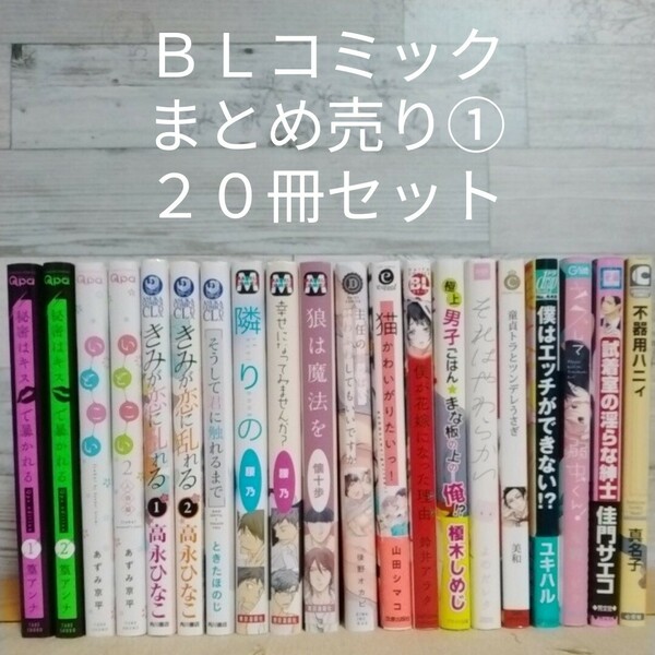 【送料無料】【即決】ＢＬコミックまとめ売り①　２０冊セット