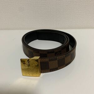 美品　LOUIS VUITTON ルイヴィトン　サンチュールキャレ　エベヌ　ベルト　ブラウン