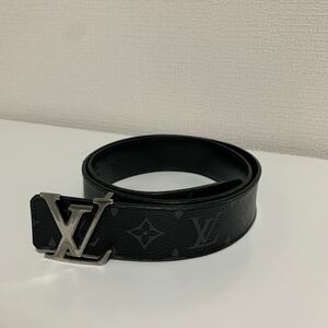 美品　LOUIS VUITTON ルイヴィトン LVイニシャル サンチュール ベルト モノグラム ブラック エクリプス