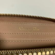 希少　美品　Christian Dior ディオール　CDロゴ　モンテーニュ　ラウンドファスナー 長財布 ピンク系_画像7