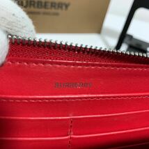 美品　Burberry バーバリー　チェック柄　レザー　ジッピーウォレット ラウンドファスナー 長財布 高年式　付属品あり_画像9