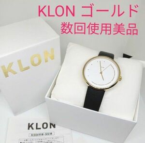 ★■ 数回使用 KLON ゴールド レディース 腕時計