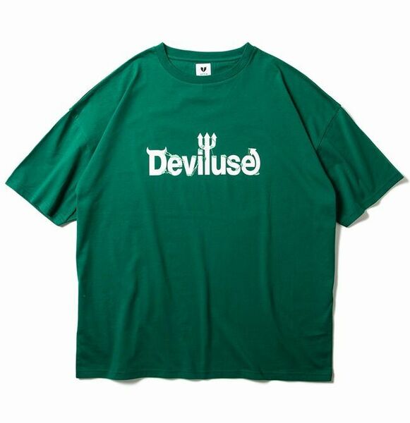 新品未使用 Deviluse デビルユース　DEVILUSE　Logo Gum T-shirts　Green-L Tシャツ