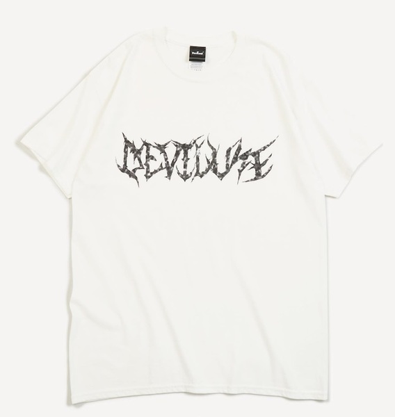 新品未使用　Deviluse　デビルユース　DEATHロゴ　Brutal T-shirts　WHITE-L　Tシャツ