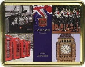 Stewart's London Collection Luxury Scottish shortbreadイギリスお菓子空き缶スコットランドショートブレッドビッグベン赤い電話ボックス