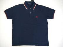 未使用 フレッドペリー Fred Perry ラインポロシャツ 半袖 ネイビー(XXL) メンズ 鹿の子 FREDPERRY_画像1