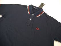 未使用 フレッドペリー Fred Perry ラインポロシャツ 半袖 ネイビー(XXL) メンズ 鹿の子 FREDPERRY_画像2