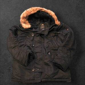 ② ALPHA INDUSTRIES N-3B フライトジャケット アルファ インダストリーズ ミリタリー 黒 ブラック アウター ブルゾン メンズ Mサイズの画像1