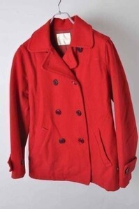 lql4-0542 *OLIVEdesOLIVE* red group wool standard pea coat 