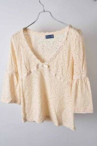 lql4-0123*pour la frime ainee* beige group lace fabric tops 