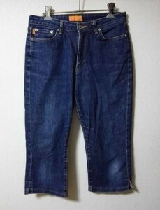 jjyk4-485 BOBSON S.Q.J женский джинсы укороченные брюки темно-синий W68