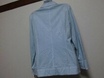 assk6-800☆FABRICE　タグ付訳あり　ユニークなデザインのジャケット　透け　アウター　上着　水色　Mサイズ　日本製_画像10