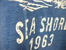 assk4-70☆GU/ジーユー　半袖Tシャツ　トップス　半袖カットソー　丸首　ブルー系　Mサイズ　綿混素材_画像2