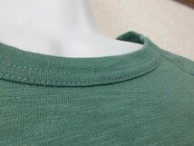 assk6-1155☆　■■SM2/サマンサモスモス■■　半袖プリントTシャツ　丸首　トップス　刺繍　グリーン　Mサイズ　綿100%_画像4